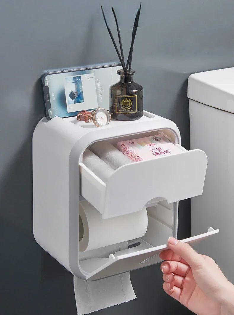 Caixa Para Papel Higiênico - Com Suporte Para Celular
