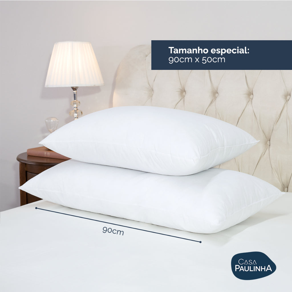 Kit Travesseiros Plumax - 180 Fios - Firme Alto e Confortável - Ninna
