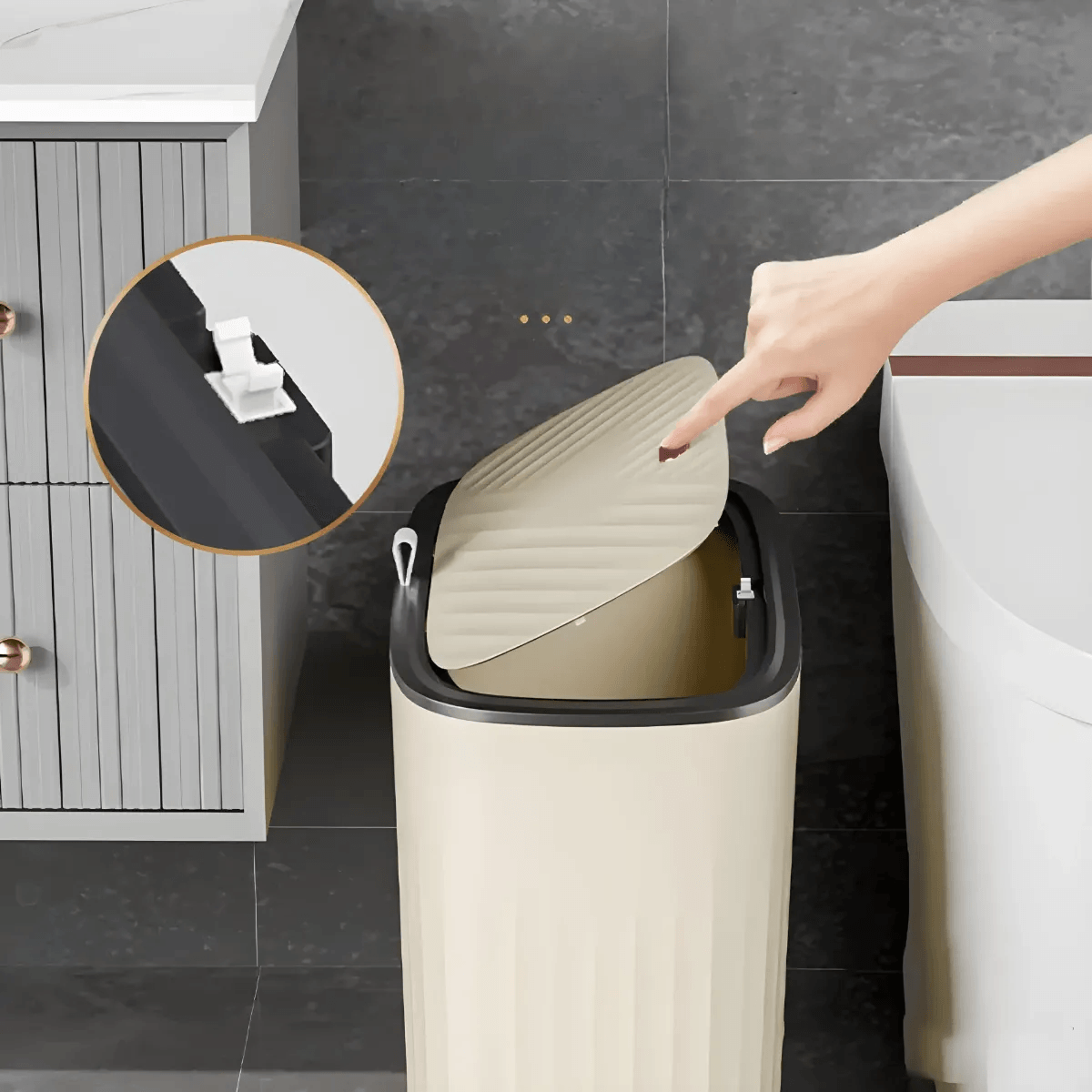 Lixeira Compacta Ninna Enxovais- Abertura por Indução