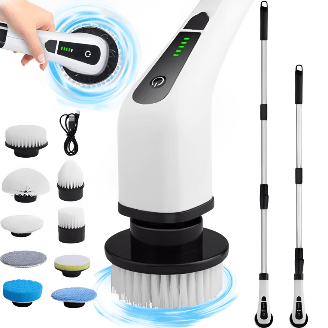 Escova de Limpeza Elétrica Multifuncional 9 em 1 - Ninna Enxovais