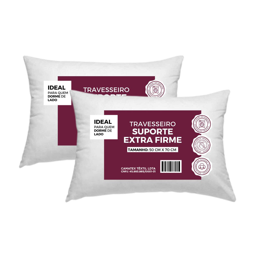 Kit 2 Travesseiros Ninna-  Extra Firme  - Algodão
